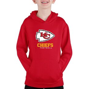 Team Fan Apparel Youth NFL Ultimate Fan Logo Fleece Hooded Sweatshirt -Tagless Football Pullover for Kids - Officially