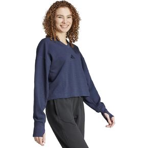 adidas Women's All Szn Ribbed V-Neck Sweatshirt