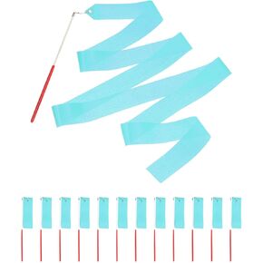 شريط الرقص uxcell، شريط الجمباز، أشرطة دوارة لتزيين حفلات أعياد الميلاد، شريط كرنفال السيرك مع عصا العصي in Kuwait
