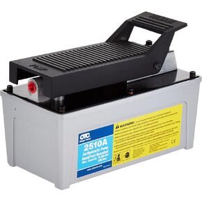 OTC 2510A Stinger 10,000 PSI Foot Operated Air/Hydraulic Pump for Rams, Presses, & Hydraulic Pullers, CHROME