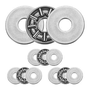 uxcell 10 Sets AXK3552+2AS Thrust Needle Roller Bearings with Washers, 35x52x4mm Chrome Steel Needles Roller Bearing, P5 (ABEC 5)