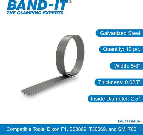 عدد 3 مشابك ثقب مركزية باند إت (10)، CP1299-5/8 بوصة عرض × 3 بوصة معرف in Kuwait