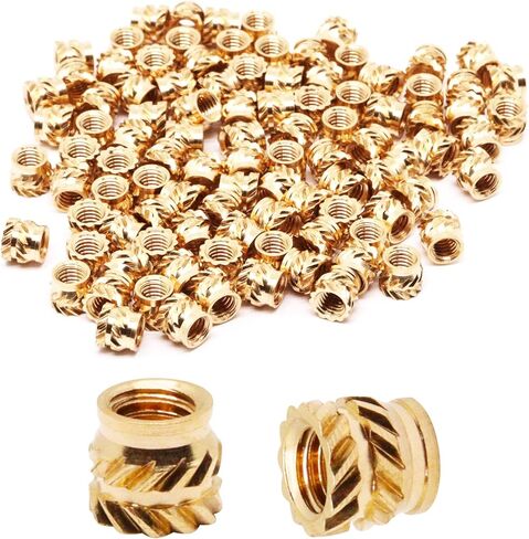 Threaded Inserts Set, 430Pcs M2 M2.5 M3 M4 M5 M6 Female Thread Metric Knurled Nuts Assortment Kit with Heat Set Insert Tools Brass Threaded Inserts for Plastic and 3D Printing Components in Kuwait