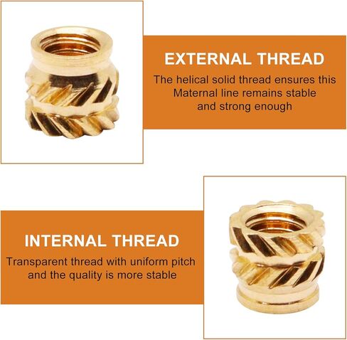 Threaded Inserts Set, 430Pcs M2 M2.5 M3 M4 M5 M6 Female Thread Metric Knurled Nuts Assortment Kit with Heat Set Insert Tools Brass Threaded Inserts for Plastic and 3D Printing Components in Kuwait