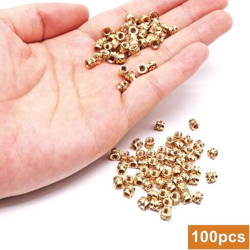 Threaded Inserts Set, 430Pcs M2 M2.5 M3 M4 M5 M6 Female Thread Metric Knurled Nuts Assortment Kit with Heat Set Insert Tools Brass Threaded Inserts for Plastic and 3D Printing Components in Kuwait