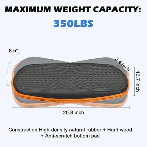 Office Standing Desk Anti Fatigue Mat Wooden Wobble Balance Board Stability Rocker Ergonomically Engineered for Stand Up Desks Desk Riser Workstation in Saudi Arabia