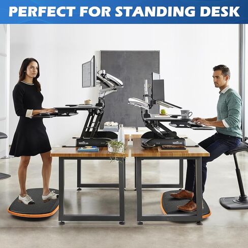 Office Standing Desk Anti Fatigue Mat Wooden Wobble Balance Board Stability Rocker Ergonomically Engineered for Stand Up Desks Desk Riser Workstation in Saudi Arabia