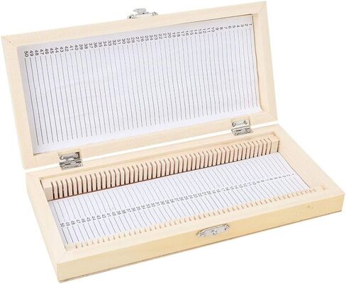 Heayzoki Wooden Microscope Slides Box 50 Places, Slide Storage Box with Numbered Slots Slide Holders for Biology Glass Prepared Microscope Slides 9 * 4.2 * 1.4in in Saudi Arabia