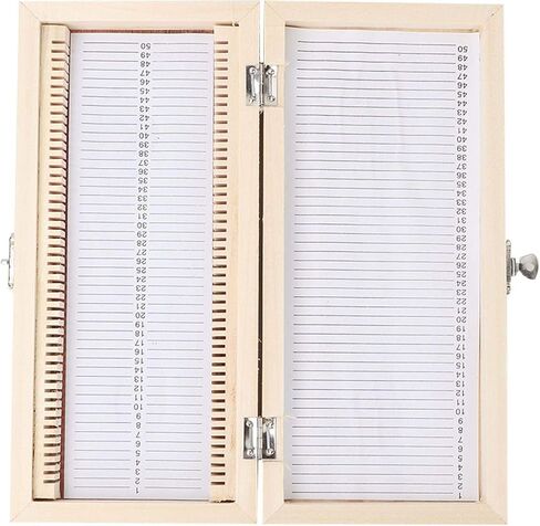 Heayzoki Wooden Microscope Slides Box 50 Places, Slide Storage Box with Numbered Slots Slide Holders for Biology Glass Prepared Microscope Slides 9 * 4.2 * 1.4in in Saudi Arabia