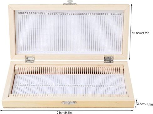 Heayzoki Wooden Microscope Slides Box 50 Places, Slide Storage Box with Numbered Slots Slide Holders for Biology Glass Prepared Microscope Slides 9 * 4.2 * 1.4in in Saudi Arabia