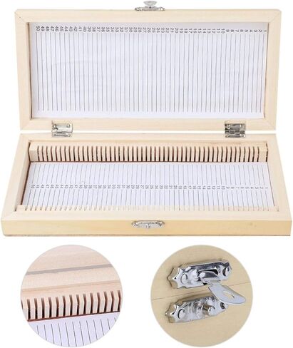 Heayzoki Wooden Microscope Slides Box 50 Places, Slide Storage Box with Numbered Slots Slide Holders for Biology Glass Prepared Microscope Slides 9 * 4.2 * 1.4in in Saudi Arabia