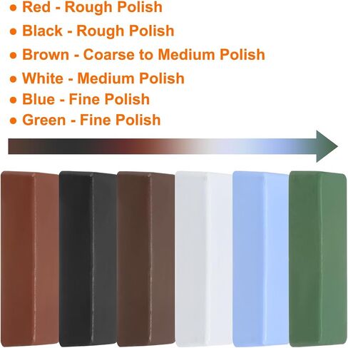 HARFINGTON Metal Buffing Polishing Compound Bars for Aluminum, Stainless Steel, Buffing Wheel, 3.5oz Each, White in Saudi Arabia