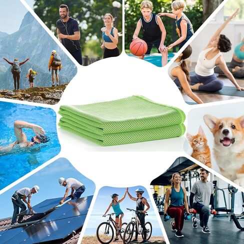 مناشف تبريد isinwheel [عبوة من قطعتين]، أساسيات الصيف لمناشف التبريد للرقبة والوجه، منشفة تبريد ناعمة مسامية، منشفة من الألياف الدقيقة لليوجا والجري والتمرين والرياضة واللياقة البدنية (40 بوصة × 12 بوصة) (رمادي + رمادي) in Kuwait