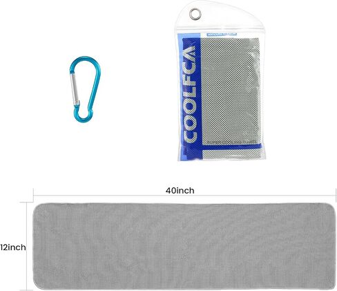 isinwheel Cooling Towels [2 Pack],Summer Essentials of Cooling Towels for Neck and Face，Soft Breathable Cooling Towel,Microfiber Towel for Yoga, Running, Workout,Sport,Fitness (40"x12") (Gray+Gray) in Saudi Arabia