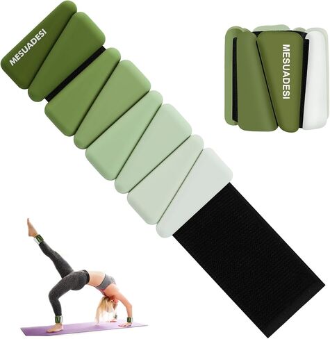 أوزان للمعصم والكاحل للنساء، مجموعة من أوزان للكاحل قابلة للتعديل للذراع والساق، أوزان للمعصم للمشي واليوجا والبيلاتيس والجري والرقص وصالة الألعاب الرياضية 1 رطل لكل منهما in Kuwait