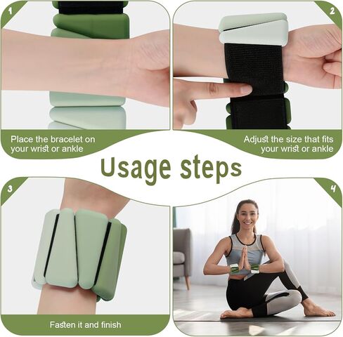 أوزان للمعصم والكاحل للنساء، مجموعة من أوزان للكاحل قابلة للتعديل للذراع والساق، أوزان للمعصم للمشي واليوجا والبيلاتيس والجري والرقص وصالة الألعاب الرياضية 1 رطل لكل منهما in Kuwait