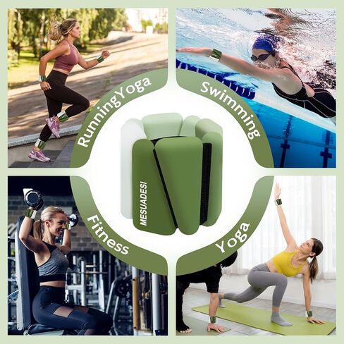 أوزان للمعصم والكاحل للنساء، مجموعة من أوزان للكاحل قابلة للتعديل للذراع والساق، أوزان للمعصم للمشي واليوجا والبيلاتيس والجري والرقص وصالة الألعاب الرياضية 1 رطل لكل منهما in Kuwait