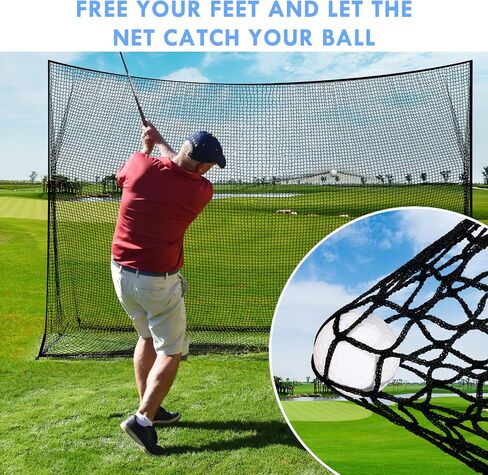 Golf Net,10Feet Golf Practice Net with 12pcs Spring snap and 4pcs Carabiner, Sports Practice Barrier Net, Heavy Duty Ball Netting Golf Hitting Net, DIY Ball Net,Baseball Net and Chipping Net in Saudi Arabia