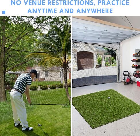 Golf Net,10Feet Golf Practice Net with 12pcs Spring snap and 4pcs Carabiner, Sports Practice Barrier Net, Heavy Duty Ball Netting Golf Hitting Net, DIY Ball Net,Baseball Net and Chipping Net in Saudi Arabia
