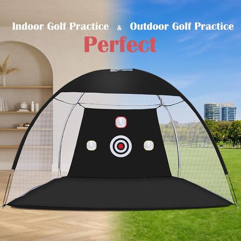 Golf Net, 10 x 7ft Backyard Golf Practice net, Golf Hitting,Driving Net with mat for Indoor/Outdoor in Saudi Arabia