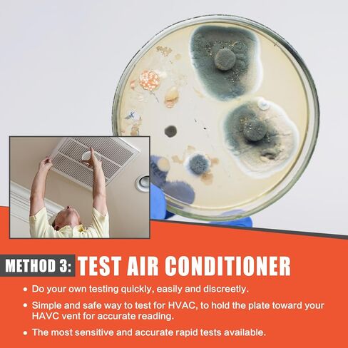 Mold Test Kit for Home Air Quality - Test 5 Locations, DIY Home Mold Detector Kit, Home Air & Surface, HVAC Indoor Quick Mold Testing Kit for Home, Identification Guide Included in Saudi Arabia
