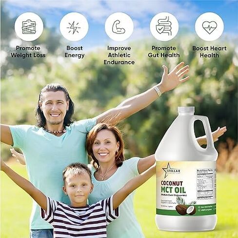 MCT Oil ~ Fractionated Coconut Oil ~ Brain and Body Fuel from Coconuts; (1 Gallon) ~ Stellar Chemical Corp in Saudi Arabia