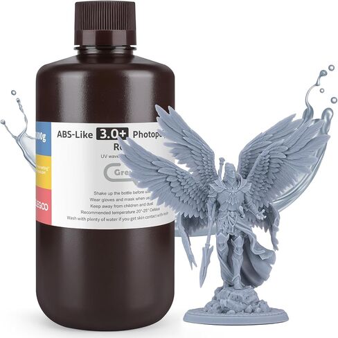 ELEGOO ABS-Like Resin 3.0 Plus, 3D Printer Resin with Low Viscosity and High Precision, 405nm Rapid UV-Curing Photopolymer Resin, 3D Resin for LCD/DLP 3D Printing, Grey 1000G in Saudi Arabia