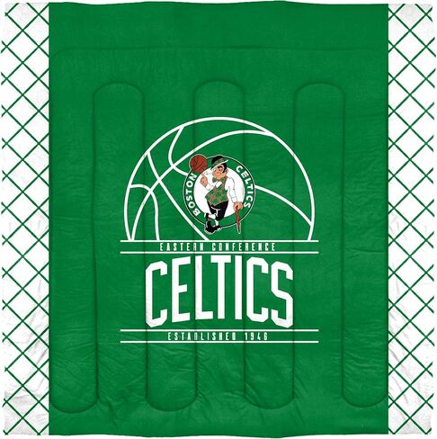 لحاف وشام من شركة Northwest مرخصة رسميًا من NBA Boston Celtics Reverse Slam Twin in Saudi Arabia