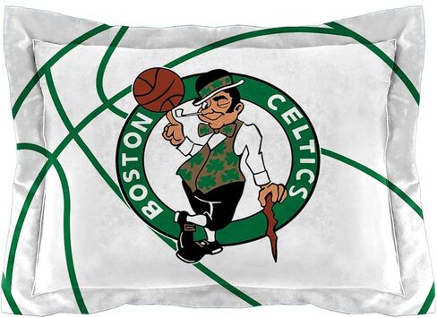 لحاف وشام من شركة Northwest مرخصة رسميًا من NBA Boston Celtics Reverse Slam Twin in Saudi Arabia