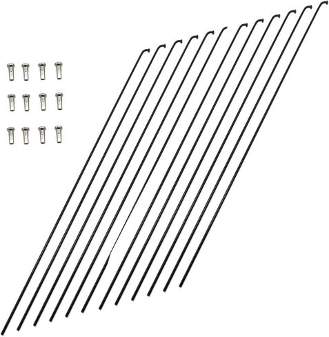 260 mm /10.2 Inch Stainless Steel Spokes Bike Spokes Bicycle Spokes 14G Spokes Black Bike Spokes 26 Inch Mountain/Road Bikes with 14mm Spoke Caps 12PCS in Saudi Arabia