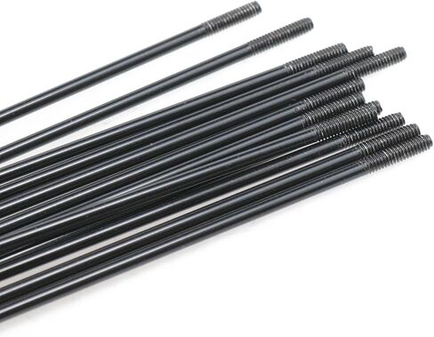 260 mm /10.2 Inch Stainless Steel Spokes Bike Spokes Bicycle Spokes 14G Spokes Black Bike Spokes 26 Inch Mountain/Road Bikes with 14mm Spoke Caps 12PCS in Saudi Arabia