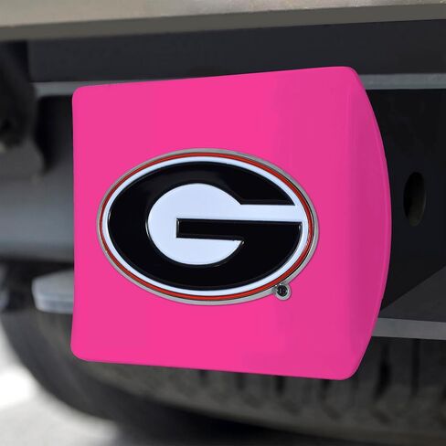 FANMATS 43675 Georgia Bulldogs Color Hitch Cover - Pink in Saudi Arabia