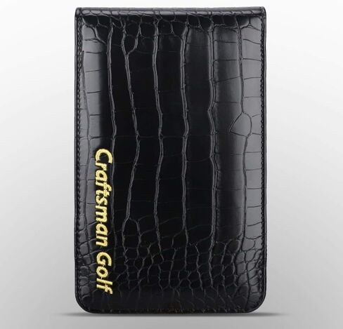 حامل بطاقة أداء الجولف بنمط التمساح من Craftsman وغطاء حماية لغطاء الكتاب من الياردات يقبل أيضًا طلبًا مخصصًا مع نسخة التخصيص المُخيطة باسمك in Kuwait