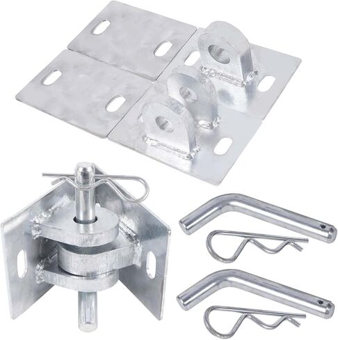 مجموعة موصلات وصلة مجلفنة عائمة شديدة التحمل (عبوة من قطعتين)، 5 بوصة × 3.5 بوصة × 1/8 بوصة، تتضمن 4 لوحات خلفية للتثبيت in Kuwait