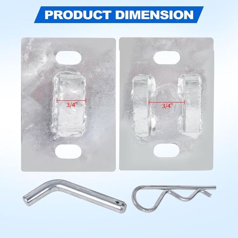 مجموعة موصلات وصلة مجلفنة عائمة شديدة التحمل (عبوة من قطعتين)، 5 بوصة × 3.5 بوصة × 1/8 بوصة، تتضمن 4 لوحات خلفية للتثبيت in Kuwait