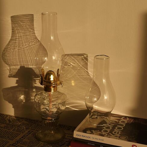 3 عبوات من مصابيح الزيت الريفية مصباح الكيروسين للاستخدام الداخلي مصابيح الزيت الزجاجية العتيقة لإعصار لامو في حالات الطوارئ مصباح الزيت الكلاسيكي المزخرف للمنزل والإضاءة في حالات الطوارئ على سطح الطاولة بارتفاع 12.6 بوصة in Kuwait