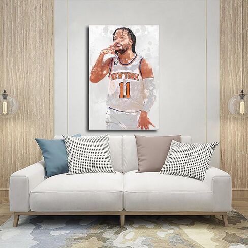 YCYHXGNZA Jalen Brunson Canvas Poster Bedroom Decor Sports Landscape Office Room Decor Gift Unframe: Unframe:12x18inch(30x45cm) in Saudi Arabia