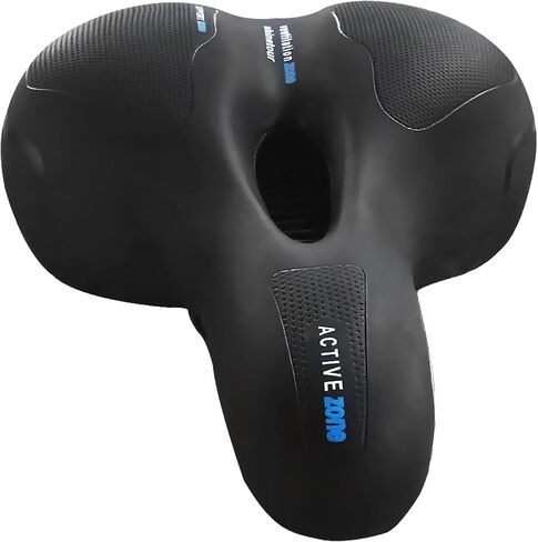 DRBIKE Comfortable Bike Seat with Tailight For Men Women, Soft Padded Bicycle Saddle, Shock Absorbing, Waterproof Bike Seat Replacement For MTB, Mountain, Road, Exercise, Hybrid & Cruiser Bikes, Black in Saudi Arabia