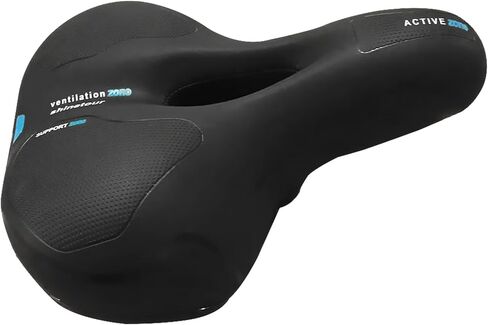 DRBIKE Comfortable Bike Seat with Tailight For Men Women, Soft Padded Bicycle Saddle, Shock Absorbing, Waterproof Bike Seat Replacement For MTB, Mountain, Road, Exercise, Hybrid & Cruiser Bikes, Black in Saudi Arabia