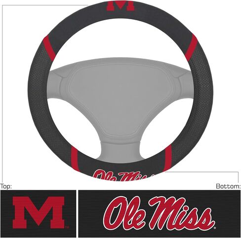 FANMATS 25591 Ole Miss Rebels Embroidered Steering Wheel Cover in Saudi Arabia