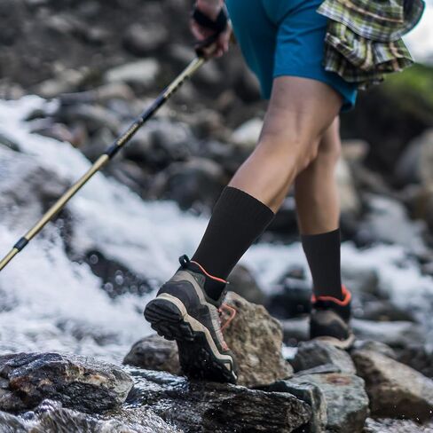 Jiuguva 4 Pairs Waterproof Socks Unisex Waterproof Breathable Socks Outdoor Hiking Wading Fishing Socks for Men Women in Saudi Arabia