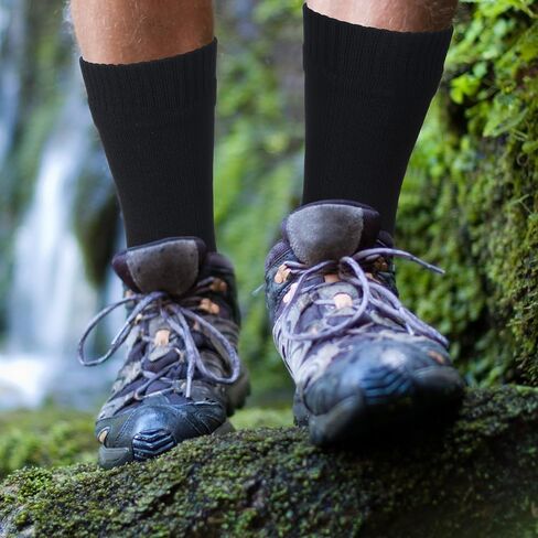 Jiuguva 4 Pairs Waterproof Socks Unisex Waterproof Breathable Socks Outdoor Hiking Wading Fishing Socks for Men Women in Saudi Arabia