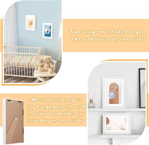 Kids artwork frames changeable wall frames set photo storage children art picture frame art display for 10 * 12.5inch- Black 2 SET in Saudi Arabia