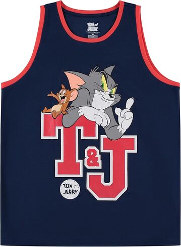 قميص كرة السلة Tom & Jerry للرجال - قميص كرة سلة شبكي كلاسيكي من Hanna-Barbera - قميص جيرسي شبكي كلاسيكي برسوم كارتونية in Kuwait