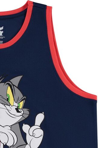 قميص كرة السلة Tom & Jerry للرجال - قميص كرة سلة شبكي كلاسيكي من Hanna-Barbera - قميص جيرسي شبكي كلاسيكي برسوم كارتونية in Kuwait