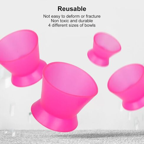 4 Pcs Dental Mixing Cups, Reusable Dental Silicone Mixing Cup Dental Lab Rubber Mixing Cup Dental Oral Cup Mixing Bowl for Mixing Facial Mask Painting Paint Mix in Saudi Arabia
