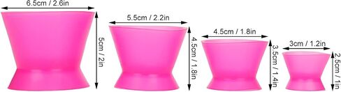 4 Pcs Dental Mixing Cups, Reusable Dental Silicone Mixing Cup Dental Lab Rubber Mixing Cup Dental Oral Cup Mixing Bowl for Mixing Facial Mask Painting Paint Mix in Saudi Arabia