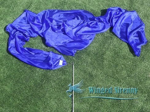 Winged Sirenny Silk Ribbon Dancer Wand 4.4yds, Juggling Playsilk Streamer with Rods, Church Praise & Worship Adoration Flag Banner (Kaleidoscope) in Saudi Arabia