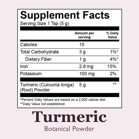 Organic Positively Botanicals Company, Turmeric - Botanical Powder, 4 Ounce in Kuwait