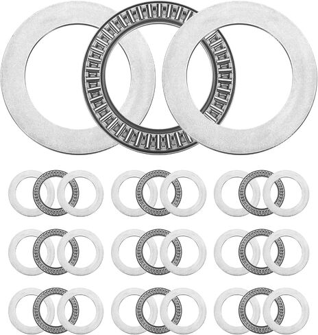 uxcell 10 Sets AXK3552+2AS Thrust Needle Roller Bearings with Washers, 35x52x4mm Chrome Steel Needles Roller Bearing, P5 (ABEC 5) in Saudi Arabia
